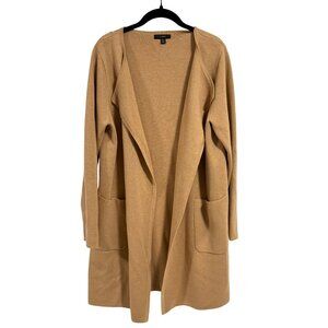 J.Crew Women's Juliette Collarless Sweater Open Cardigan Tan Size M